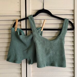 YouSwim Verve Shorts two-piece, sage green
